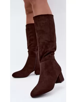 Dámske čižmy S.BARSKI HY62-8131 CHOCOLATE
