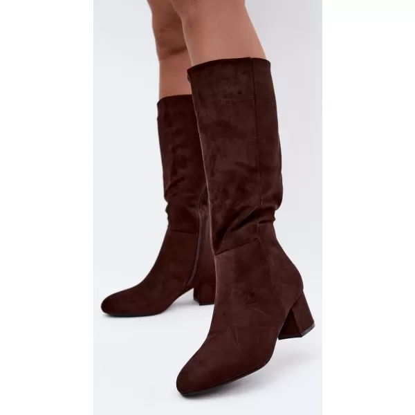  Dámske čižmy S.BARSKI HY62-8131 CHOCOLATE 