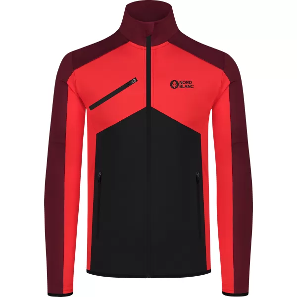  Pánska powerfleece mikina NORDBLANC CUSP NBSFM8334 ČERVENÁ 