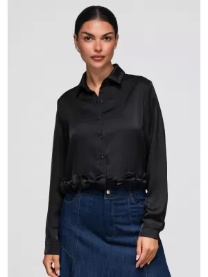 Dámska košeľa OMBRE OW-SH-E0059 BLACK