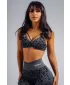 Medium support športová podprsenka s leopardím vzorom NEBBIA PRIMAL 854 BLACK LEOPARD