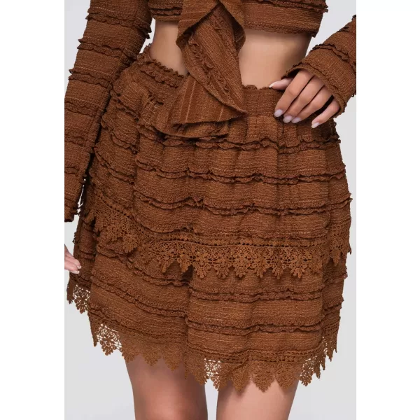  Dámska sukňa OMBRE OW-GL-E0015 LIGHT BROWN 