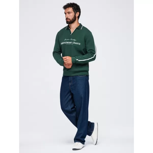  Pánska mikina OMBRE OM-SSNZ-0268 DARK GREEN 