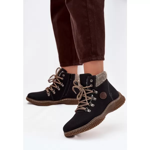  Dámske traperky BOTO 25BT02-9374 BLACK 