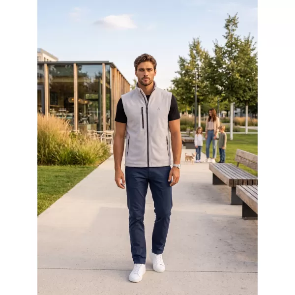  Pánska fleece vesta ALTISPORT ALM002525 SVETLO ŠEDÁ 