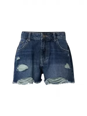 Dámske kraťasy URBAN CLASSICS TB8193 MID DEEP BLUE WASHED