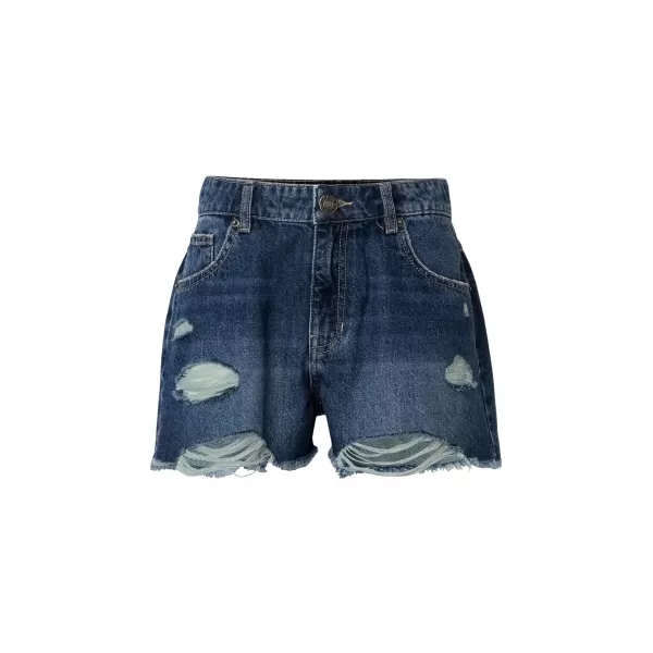  Dámske kraťasy URBAN CLASSICS TB8193 MID DEEP BLUE WASHED 
