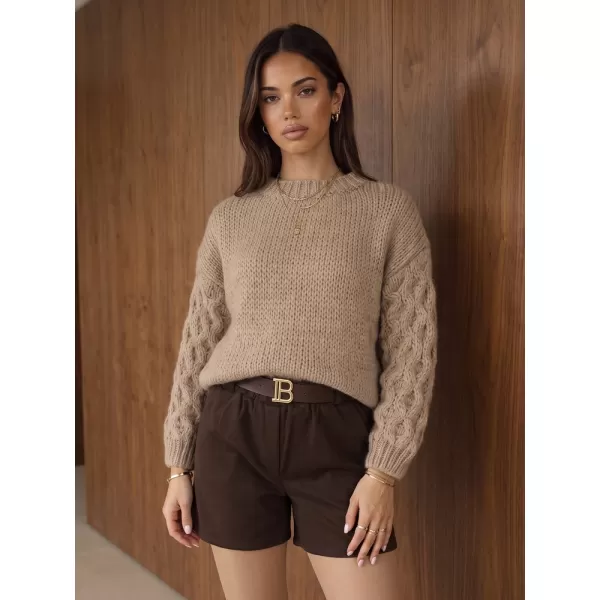  Dámsky sveter DSTREET MY2592 BÉŽOVÁ 