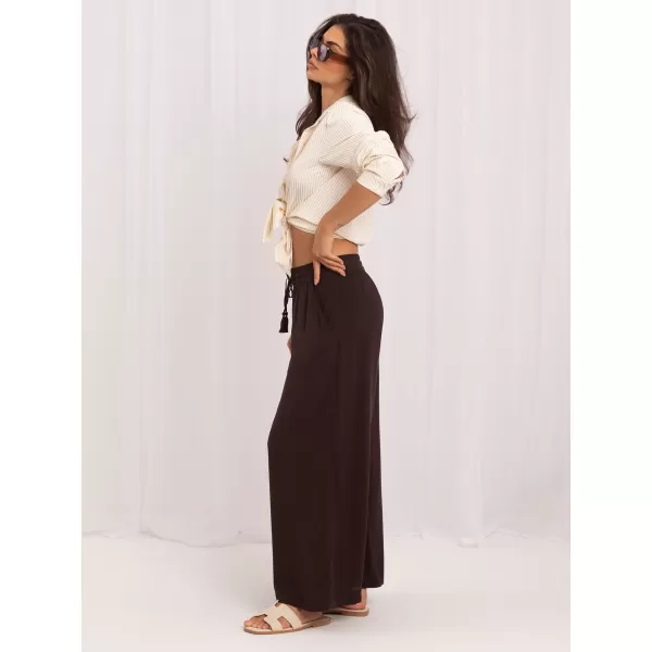  Dámske nohavice SUBLEVEL D73761AG62237J DARK BROWN 