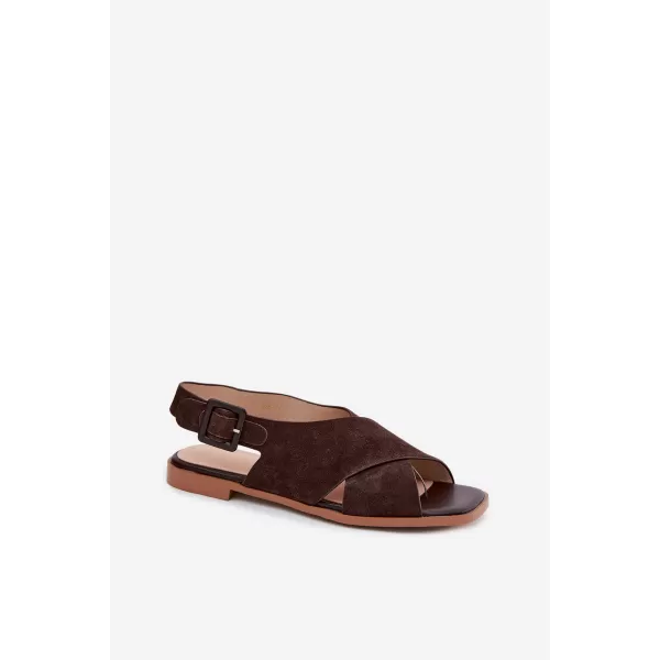  Dámske sandále S.BARSKI JC61-1001 BROWN 