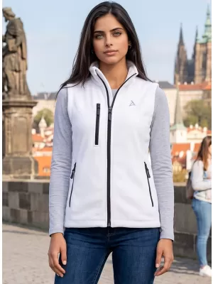 Dámska fleece vesta ALTISPORT ALW002525 BIELA