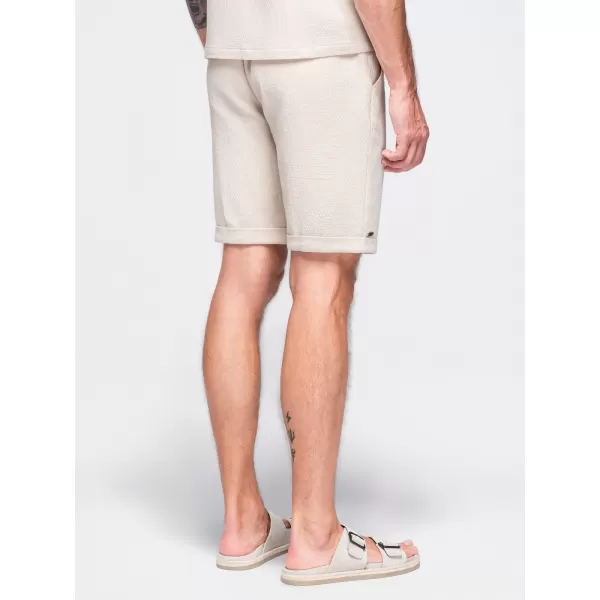  Pánske kraťasy OMBRE OM-SRCS-0207 CREAM 