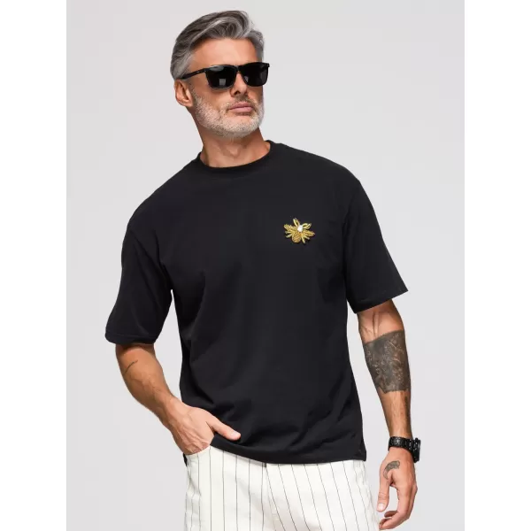  Pánske tričko OMBRE OM-TSCT-0275 BLACK 