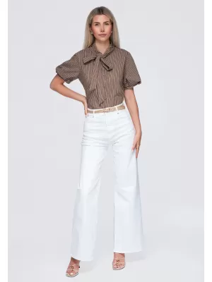 Dámska košeľa OMBRE OW-SH-E0067 BROWN