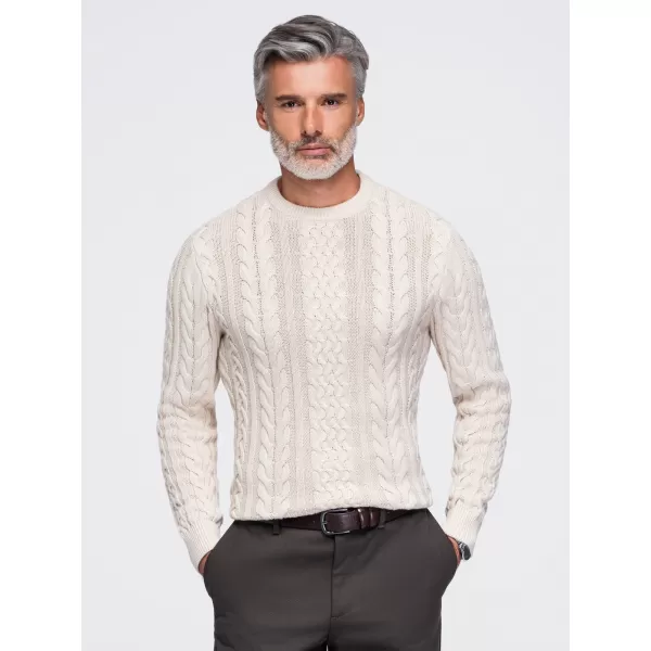 Pánsky sveter OMBRE OM-SWSW-0191 ECRU 