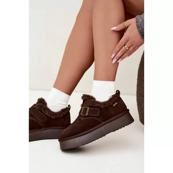  Dámske snehule BIG STAR SHOES UU274319 BROWN/BEIGE 