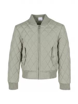 Dievčenská prešívaná bunda URBAN CLASSICS UCK806-03259 SOFT SALVIA
