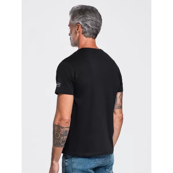  Pánske tričko OMBRE OM-TSPT-0297 BLACK 