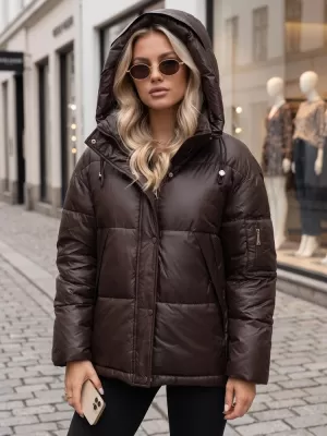 Dámska bunda DSTREET TY5965 HNEDÁ