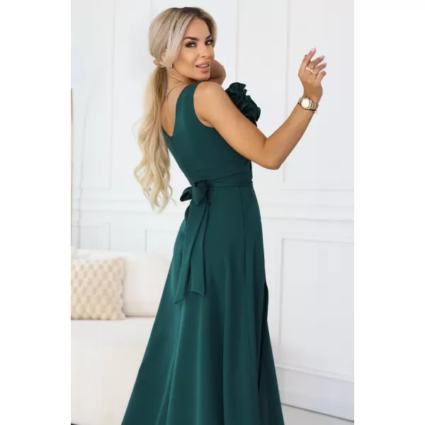  Dámske šaty NUMOCO 669-1 FĽAŠKOVÁ ZELEŇ 