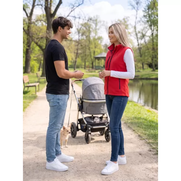  Dámska fleece vesta ALTISPORT ALW002525 ČERVENÁ 