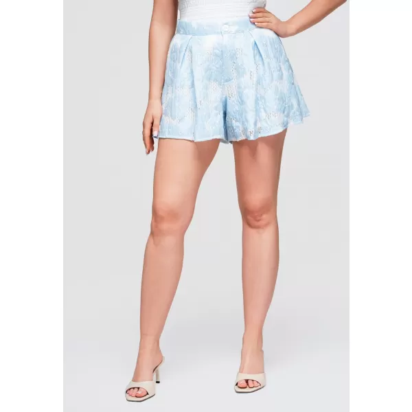  Dámske kraťasy OMBRE OW-ST-E0015 LIGHT BLUE 