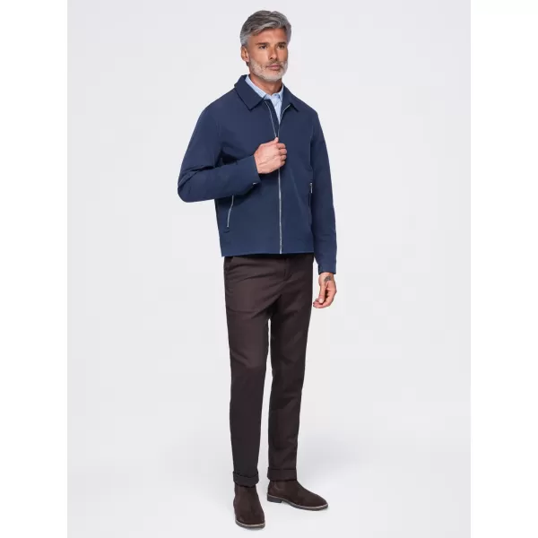  Pánska prechodná bunda OMBRE OM-JANP-0224 NAVY BLUE 