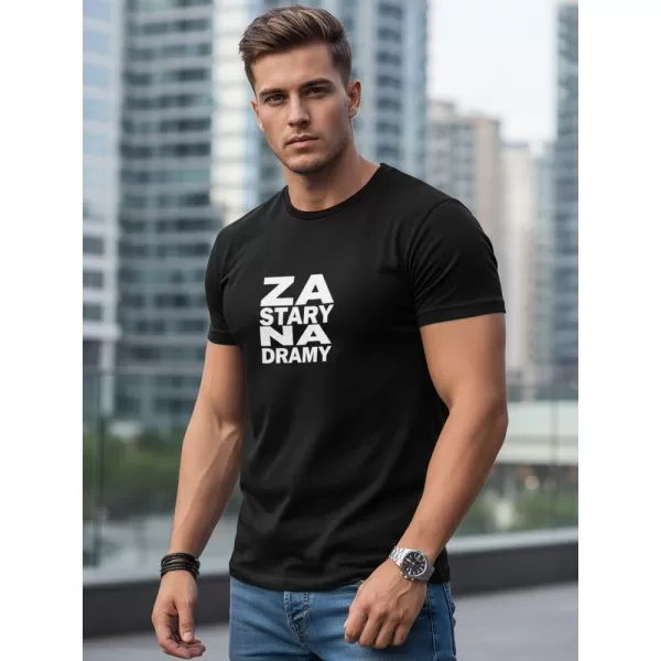  Pánske tričko DSTREET NX0112R-BK ČIERNA 