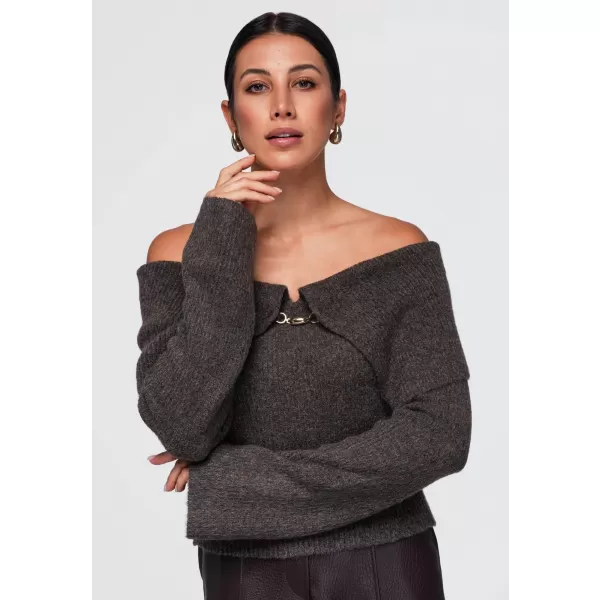  Dámsky sveter OMBRE OW-SW-E0011 BROWN 