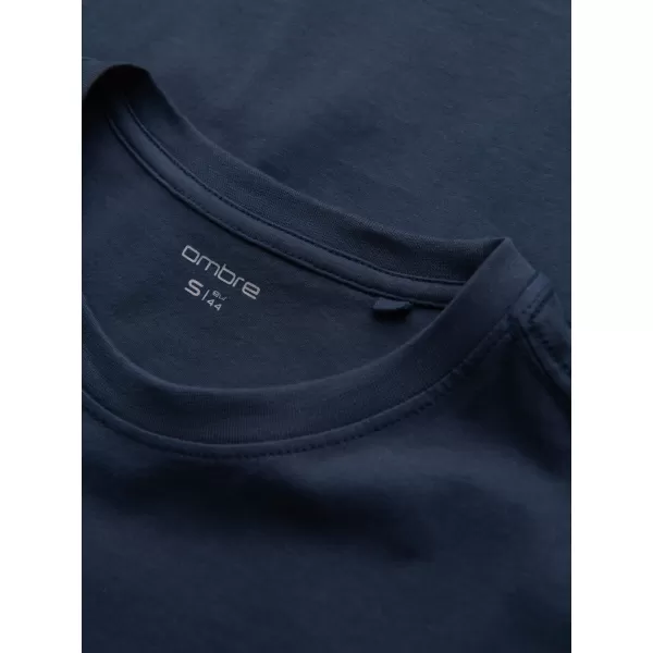  Pánske tričko OMBRE OM-TSCT-0305 NAVY BLUE 