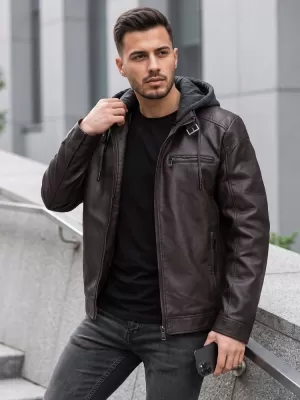 Pánska bunda DSTREET TX5148 HNEDÁ