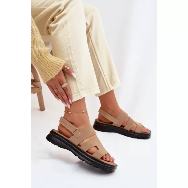  Dámske sandále BIG STAR SHOES TT274482 BEIGE 
