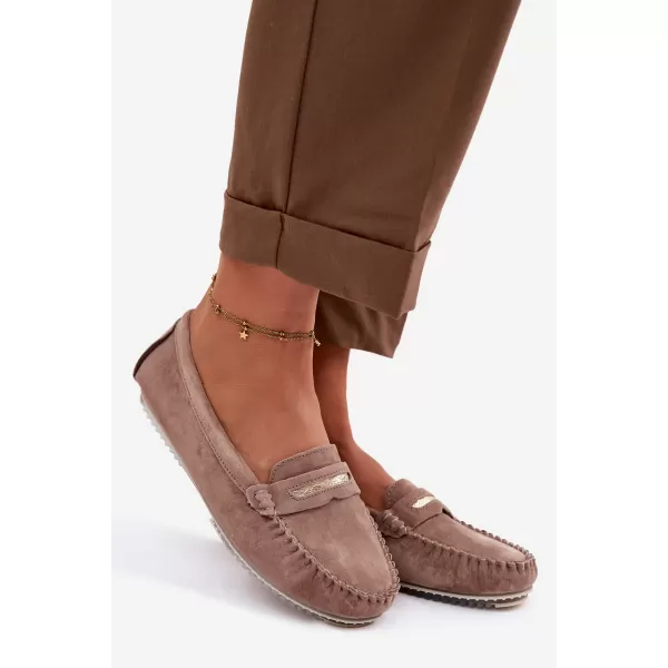  Dámske mokasíny S.BARSKI LR61-7029 DARK BROWN 