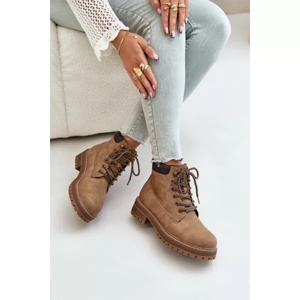  Dámske čižmy BIG STAR SHOES OO274A289 BROWN/BEIGE 