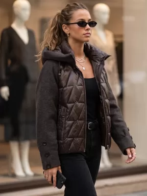 Dámska bunda DSTREET TY5933 HNEDÁ
