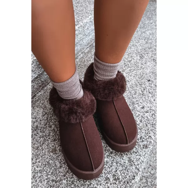  Dámske snehule BIG STAR SHOES UU274203 BROWN/BEIGE SHADOWS 