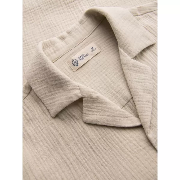  Pánska košeľa OMBRE OM-SHSS-0223 BEIGE 