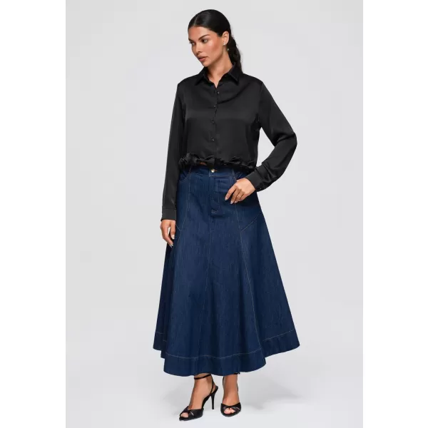  Dámska košeľa OMBRE OW-SH-E0059 BLACK 