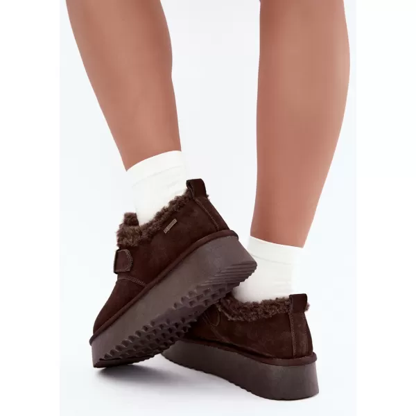  Dámske snehule BIG STAR SHOES UU274319 BROWN/BEIGE 