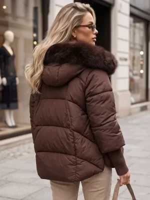 Dámska bunda DSTREET TY5890 HNEDÁ