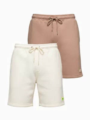 Pánsky set kraťas OMBRE Z129 CREAM/LIGHT BROWN