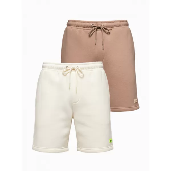  Pánsky set kraťas OMBRE Z129 CREAM/LIGHT BROWN 