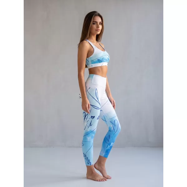  Dámske dlhé legíny premium (nové veľkosti) ALTISPORT VOJ/ALW083LEG05 BIELOMODRÁ 