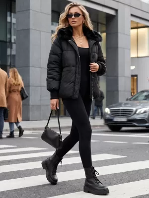 Dámska bunda DSTREET TY5815 ČIERNA