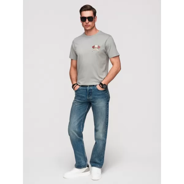  Pánske tričko OMBRE OM-TSPT-0257 GREY 