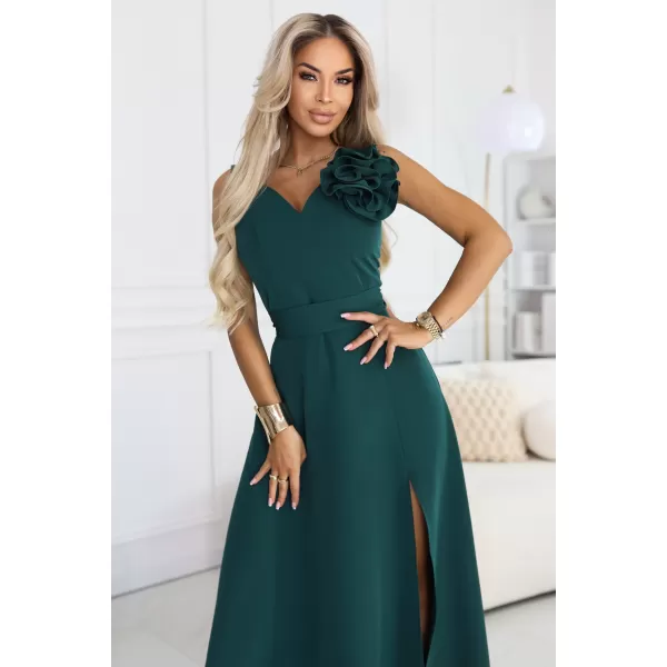  Dámske šaty NUMOCO 669-1 FĽAŠKOVÁ ZELEŇ 