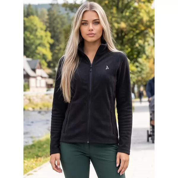  Dámska fleece mikina ALTISPORT ALW002852 ČIERNOSTRIEBORNÁ 
