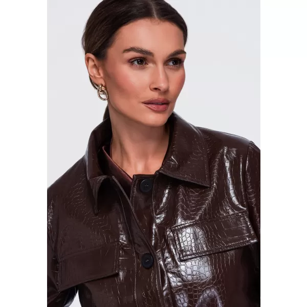  Dámska bunda OMBRE OW-JAFL-0145 BROWN 