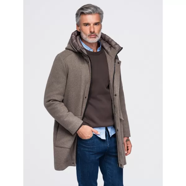  Pánska parka OMBRE OM-COWC-0161 ASH GREY 