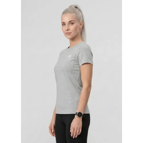  Dámske tričko 4F WMM00TTSHF3306 COLD LIGHT GREY MELANGE 